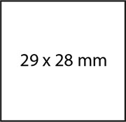 METO Etiketten für Preisauszeichner (29x28 mm, 3-zeilig, 3.500 Stück, tiefkühl) 5 Rollen à 700 Stück, weiß