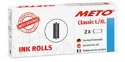 METO Tintenrollen für Preisauszeichner Classic XL Giant (für 29x28 mm Etiketten) 2 Stück, schwarz