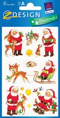 Z-Design Weihnachtliche Sticker Nikoläuse