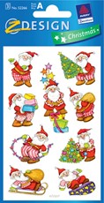 Z-Design Weihnachten Papier Sticker, Nikolaus