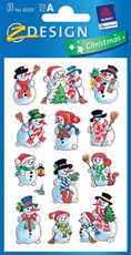 Z-Design Weihnachtliche Sticker Schneemänner
