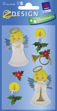 Z-Design Weihnachten Collage Sticker Engel Fanfare