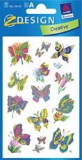 Z-Design Papier Sticker Schmetterlinge, geprägt