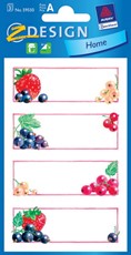 Z-Design Etikett Papier Erdbeere + Johannisbeere