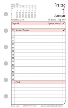 Avery Zweckform 50600xxx Chronoplan Tagesplan Mini 2010 (1 Tag / 1 Seite)
