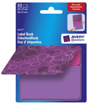 Avery Zweckform 8324 Etiketten-Block Purple Circles