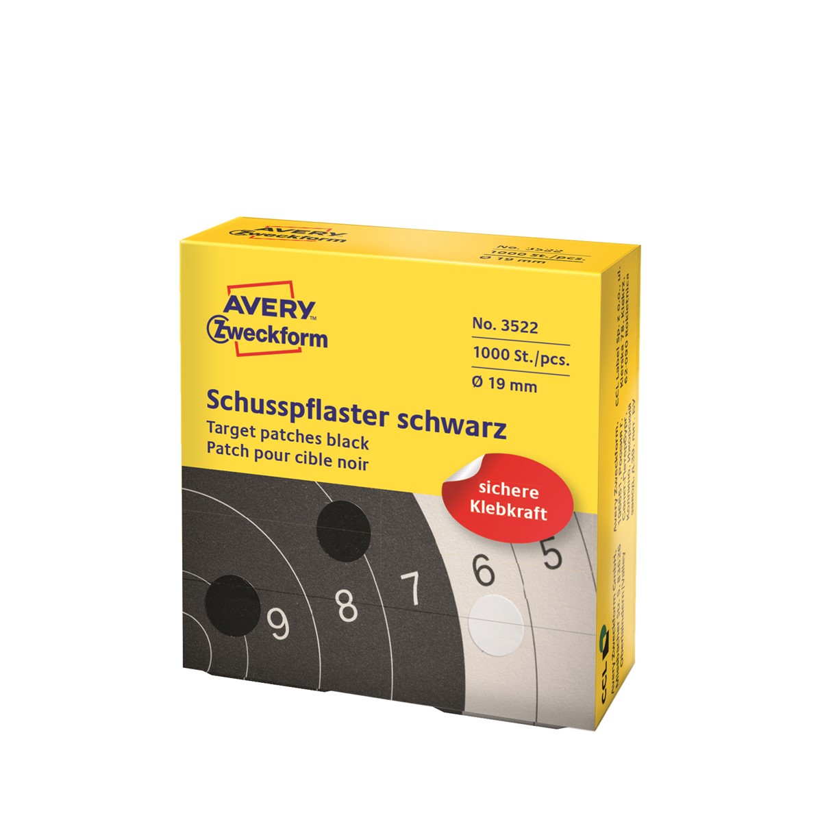 Zweckform Schußpflaster / Schußlochpflaster (Weiß / Schwarz)