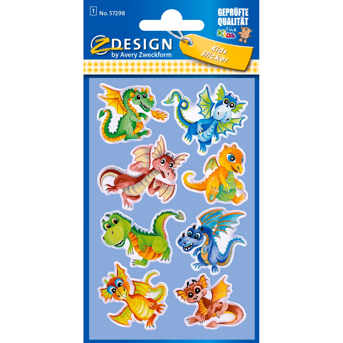 Avery Zweckform 57298 3D Sticker Dinosaurier, 3D Effekt