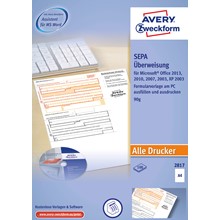 Avery Zweckform SEPA-Überweisung, inklusive Software-CD, A4