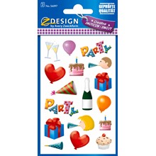 Z-Design Papier Sticker Emoticon Party