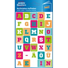 Avery Zweckform Buchstaben Etiketten, Buchstaben, 70 Aufkleber